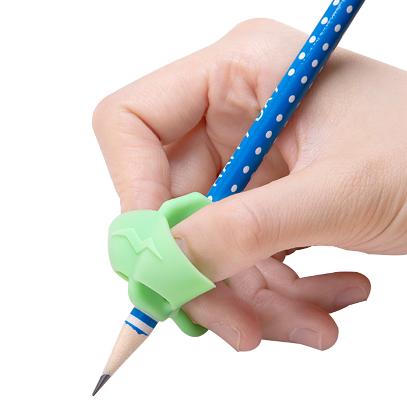 3 조각 세트 3 손가락 펜 홀더 실리콘 펜 홀더 아기 학습 쓰기 도구 교정기 연필 편지지 손가락 교정기